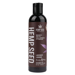 Hemp Seed Massage & Body Oil lavender bottle 8 oz