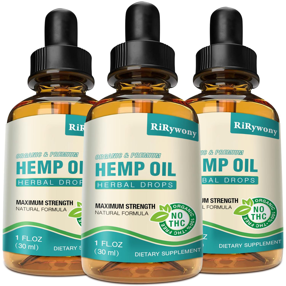 Front view of Hemp Oil High Potency 3-Pack packaging