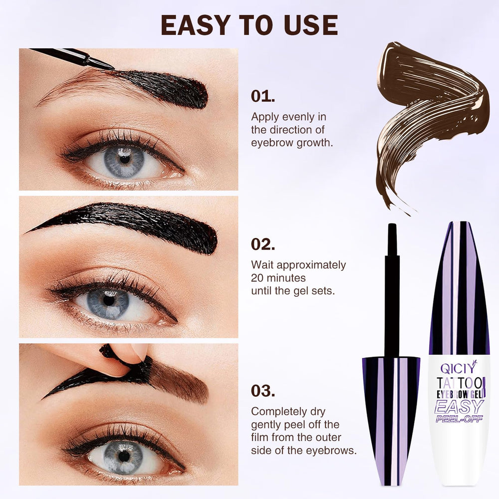 HENGRUNXIN natural shedding brow dye finish mimics professional tinting.