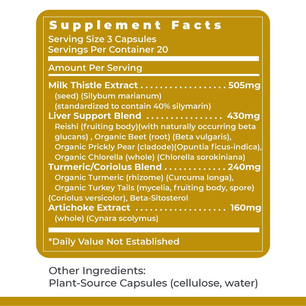 Bottle of HepatoVen vegetarian liver support capsules