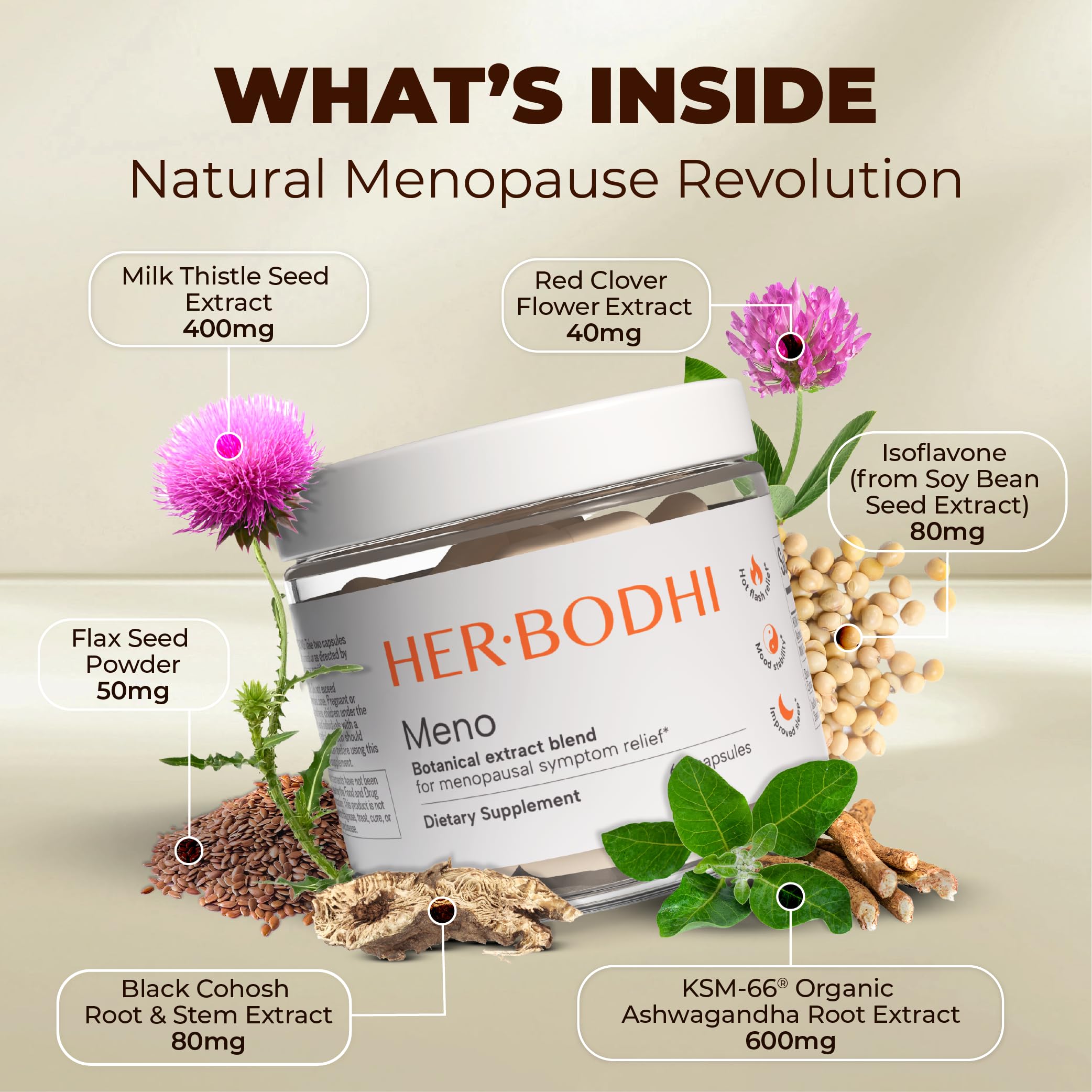 Her Bodhi MENO black cohosh focus for hot flash relief