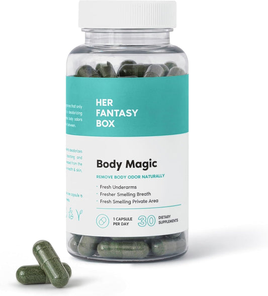 Her Fantasy Box Body Magic Chlorophyll Capsules bottle front view