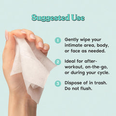 Her Fantasy Box Everywhere Wipes facial use demonstrated with gentle, skin-friendly cleansing and refreshing touch.