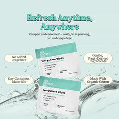 Her Fantasy Box Everywhere Wipes close-up texture emphasizes soft cotton feel and fragrance-free formula.