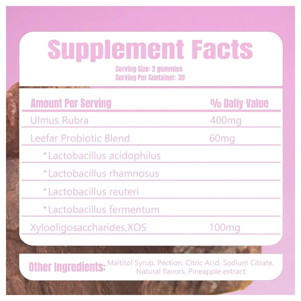 Pineapple-flavored feminine probiotic gummies for women
