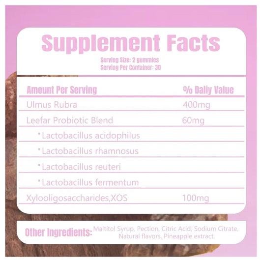 Pineapple-flavored feminine probiotic gummies for women