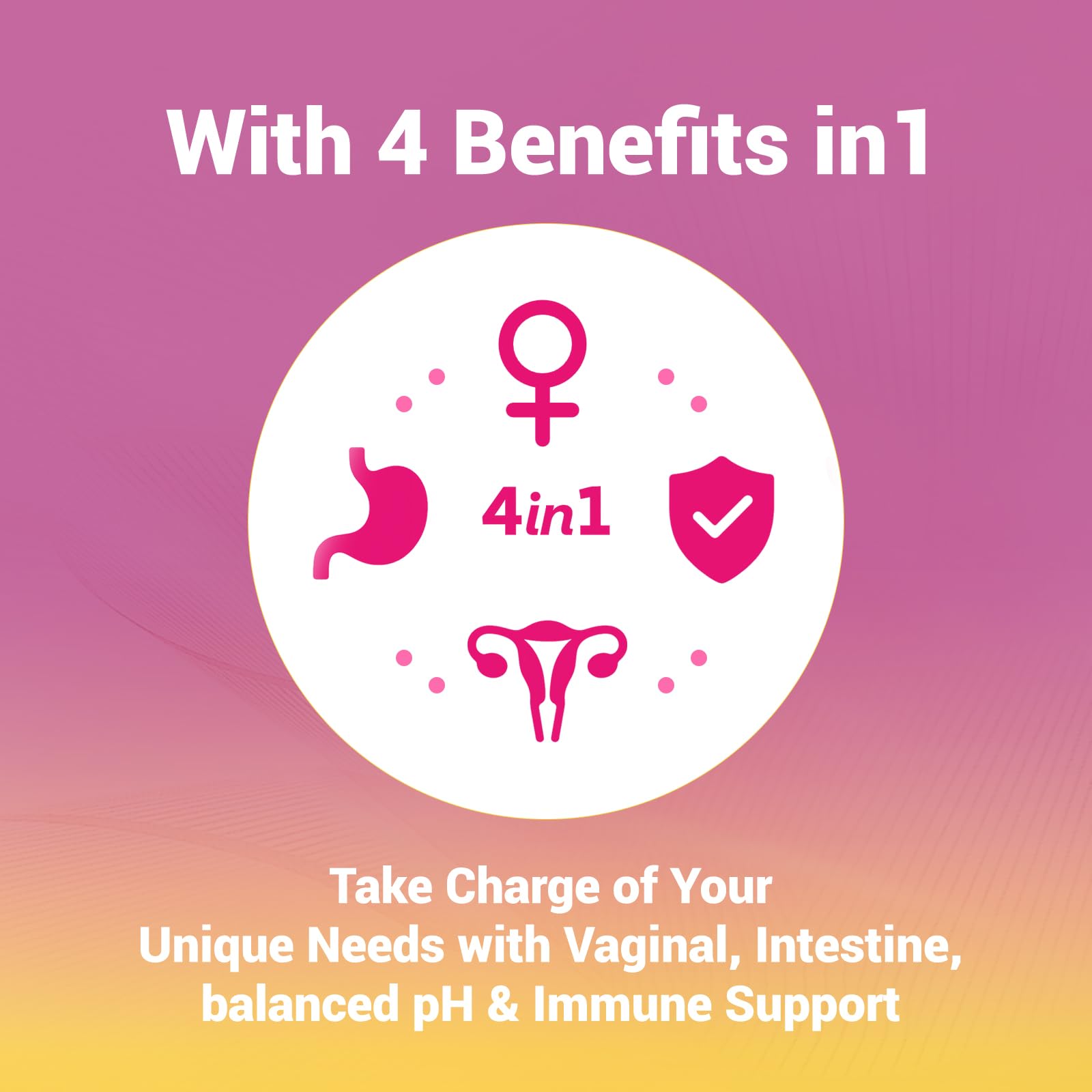 Graphic illustrating Lactobacillus probiotic blend with prebiotics
