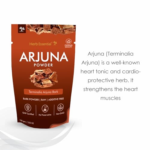 Two 100g packs of Arjuna powder side by side