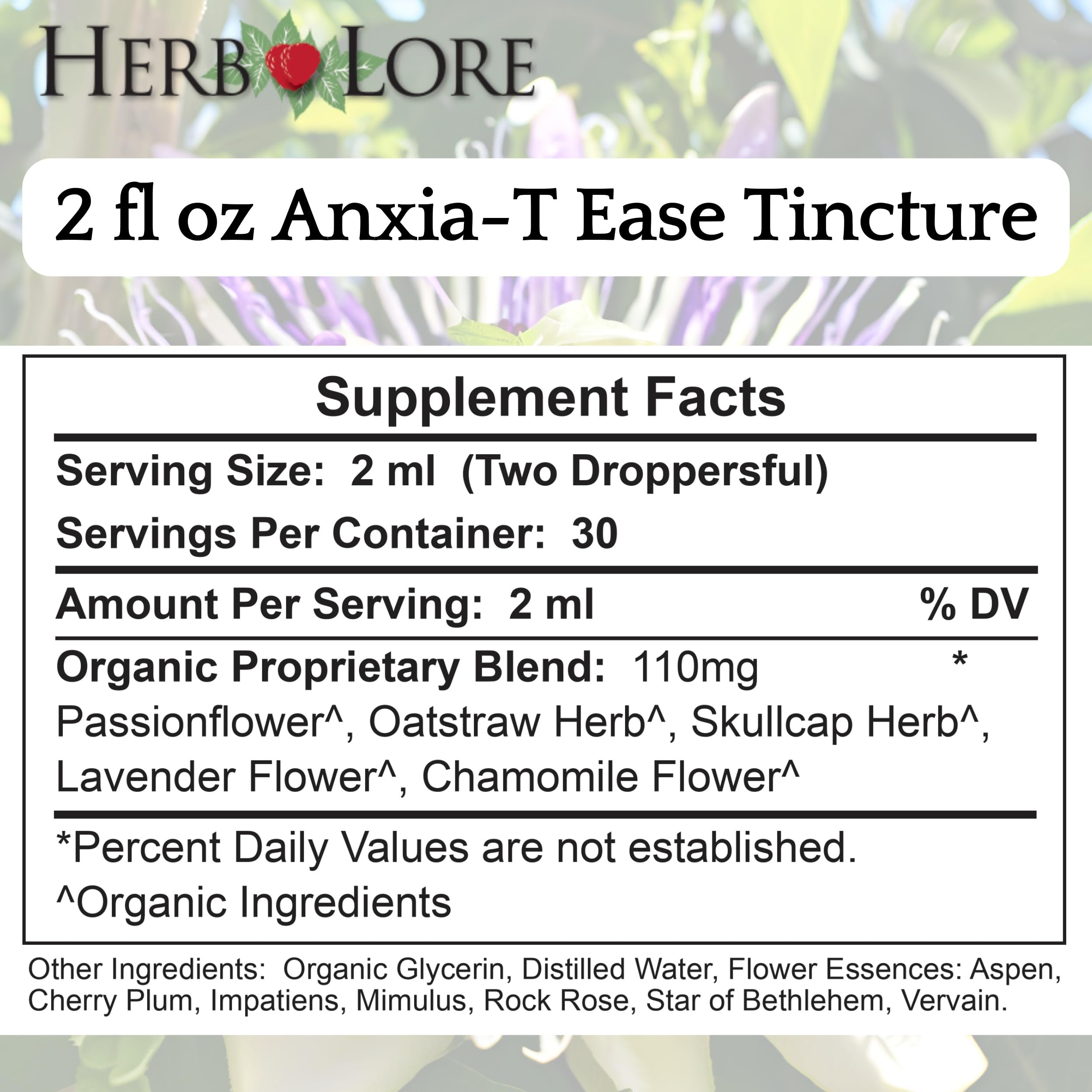Close-up of Passionflower, Chamomile and Lavender with other herbs