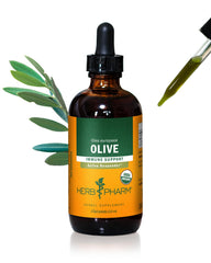 Bottle of Herb Pharm Organic Olive Leaf Liquid Extract for Immune Support