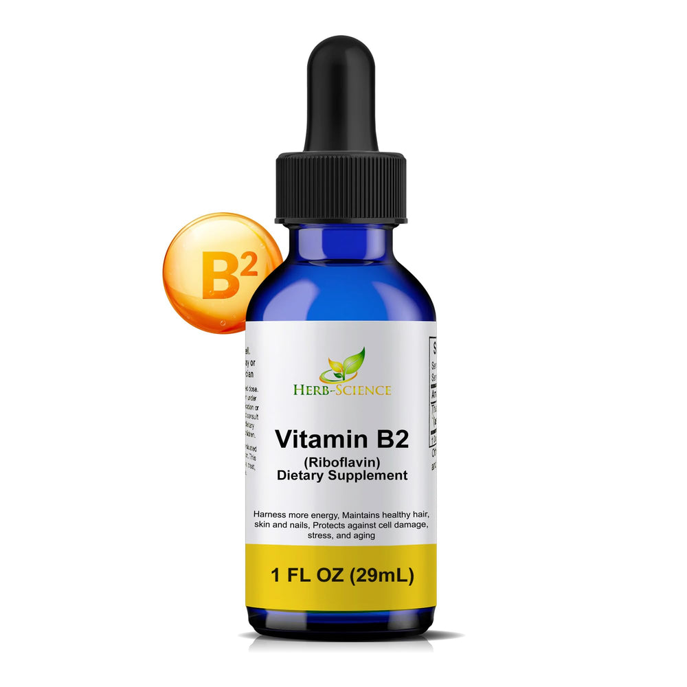 Bottle of Herb-Science Vitamin B2 Riboflavin Drops (1 oz)
