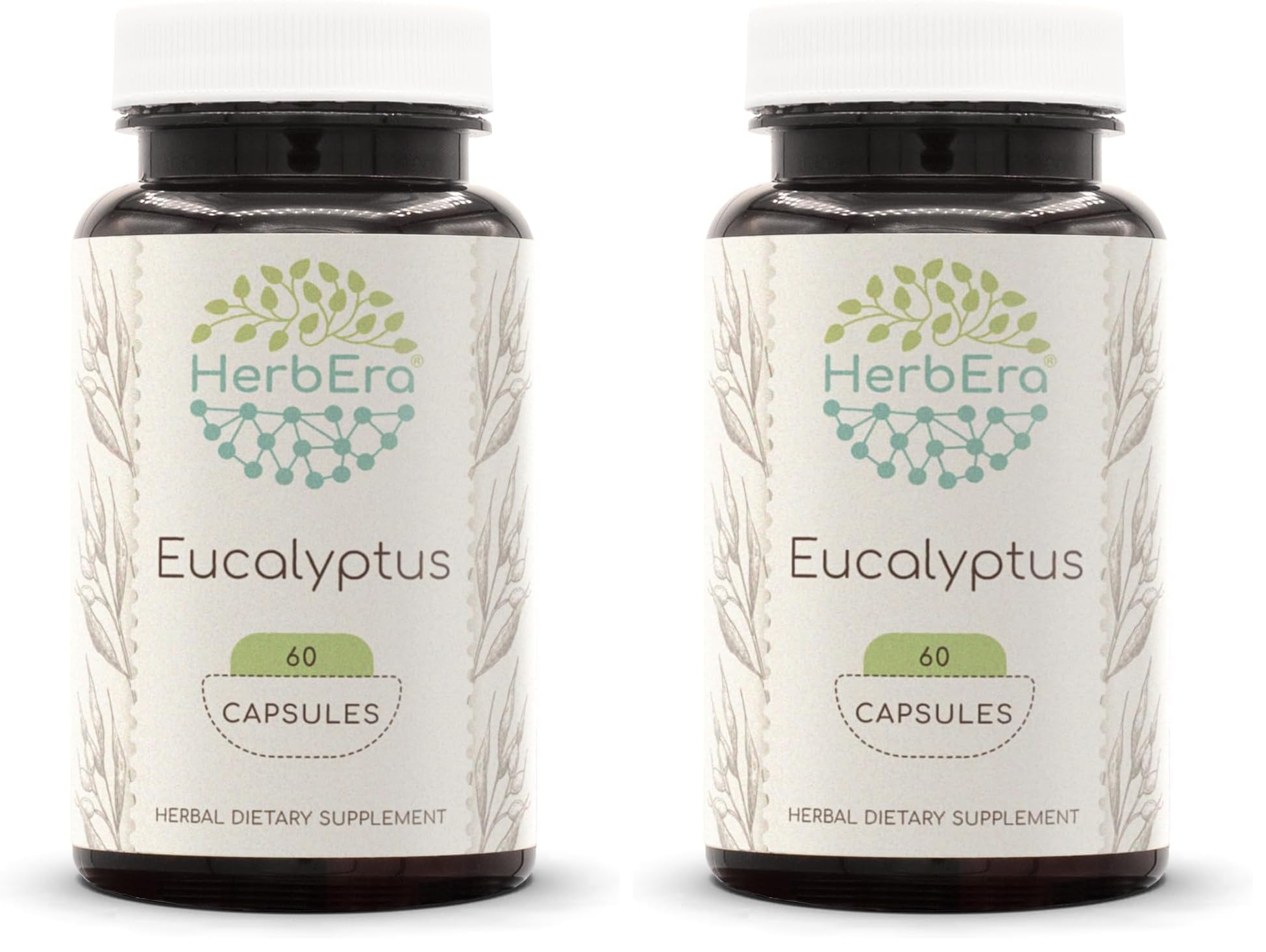 HerbEra Eucalyptus bottle on white background