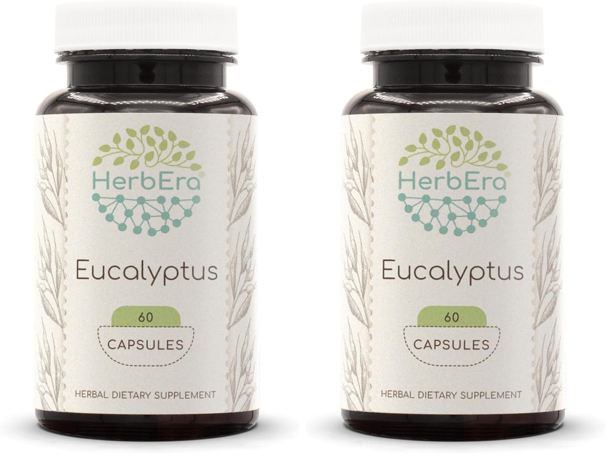 HerbEra Eucalyptus bottle on white background