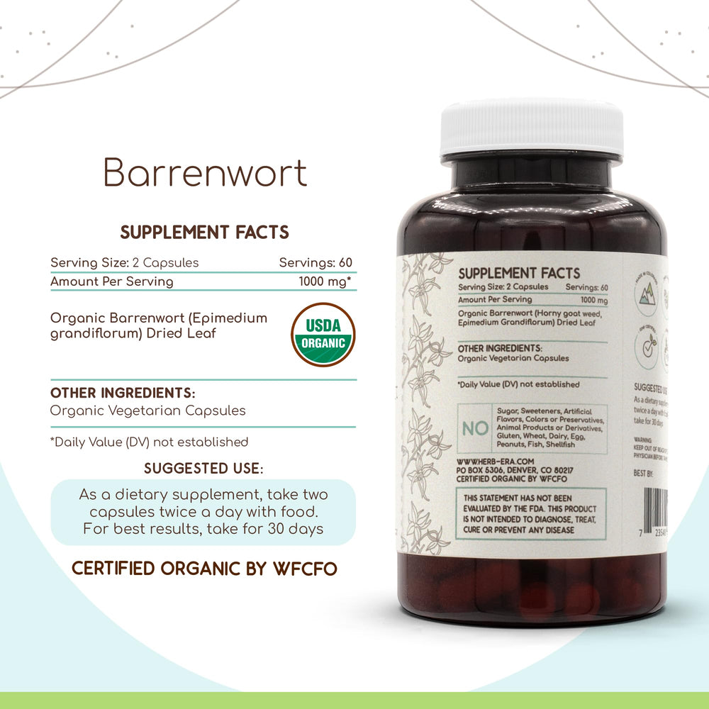 Certified organic vegetarian capsules packaging label