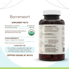 Certified organic vegetarian capsules packaging label