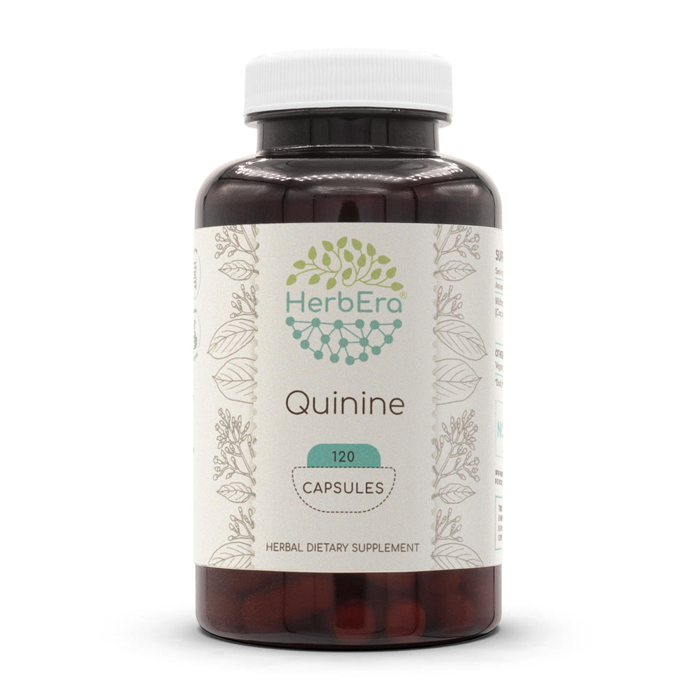 HerbEra Quinine 120 capsules bottle and label