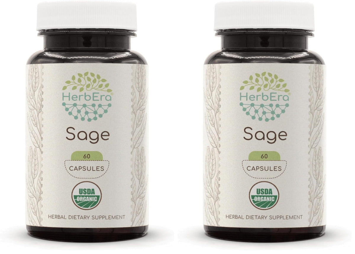 HerbEra Sage Organic 60 Capsules – front bottle view
