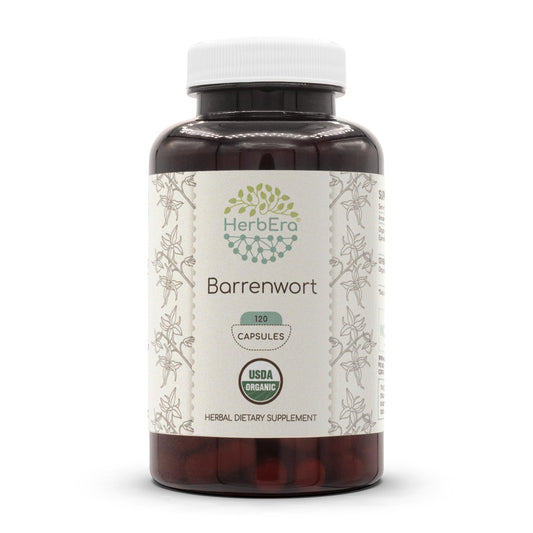 HerbEra Barrenwort USDA Organic 120 capsules bottle