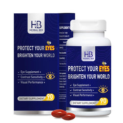 Herbal Bee Eye Supplement bottle label - front view