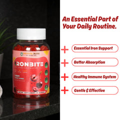 Herbal Bliss Iron Gummies packaging and label