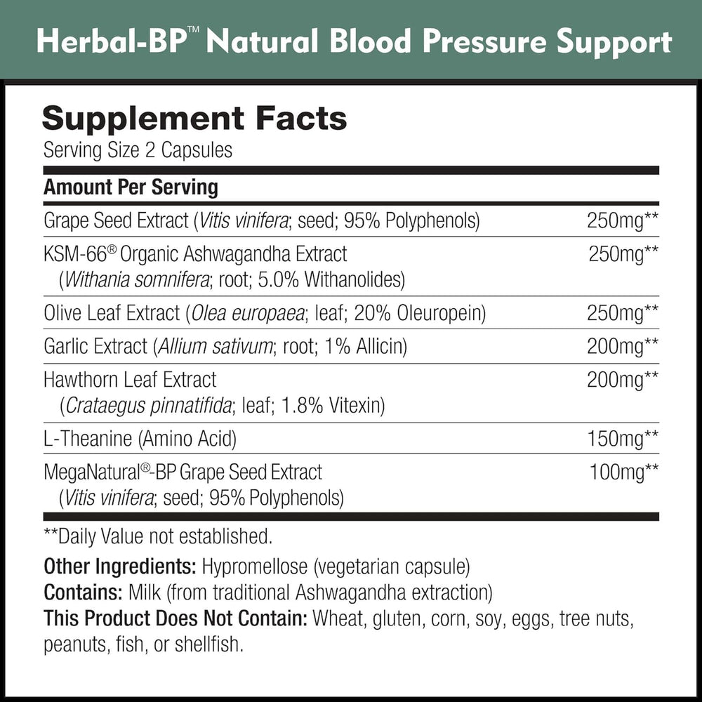 Hawthorn leaf extract for heart support in Herbal-BP