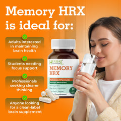 Memory Hrx bottle placed beside healthy foods to symbolize immune support