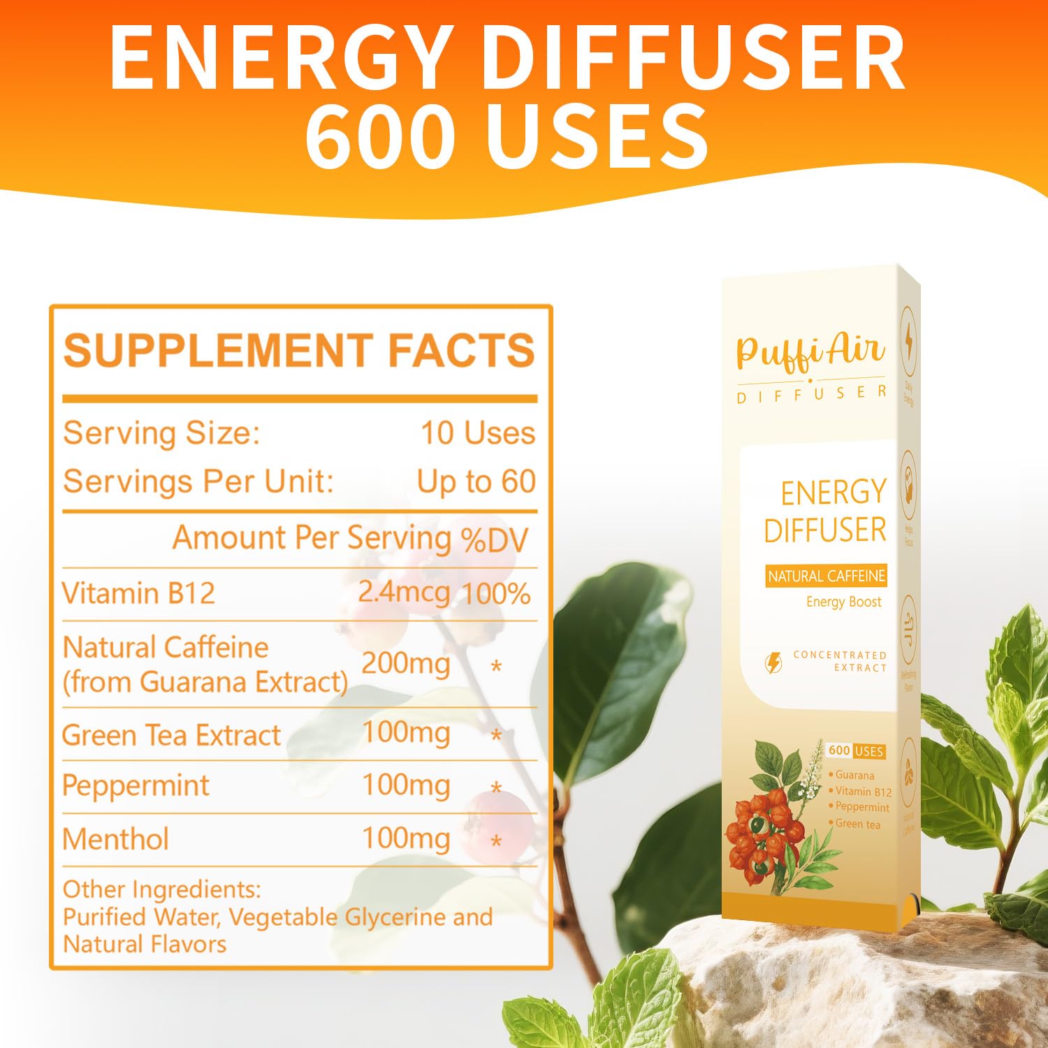 Herbal diffuser in use creating a calming aroma