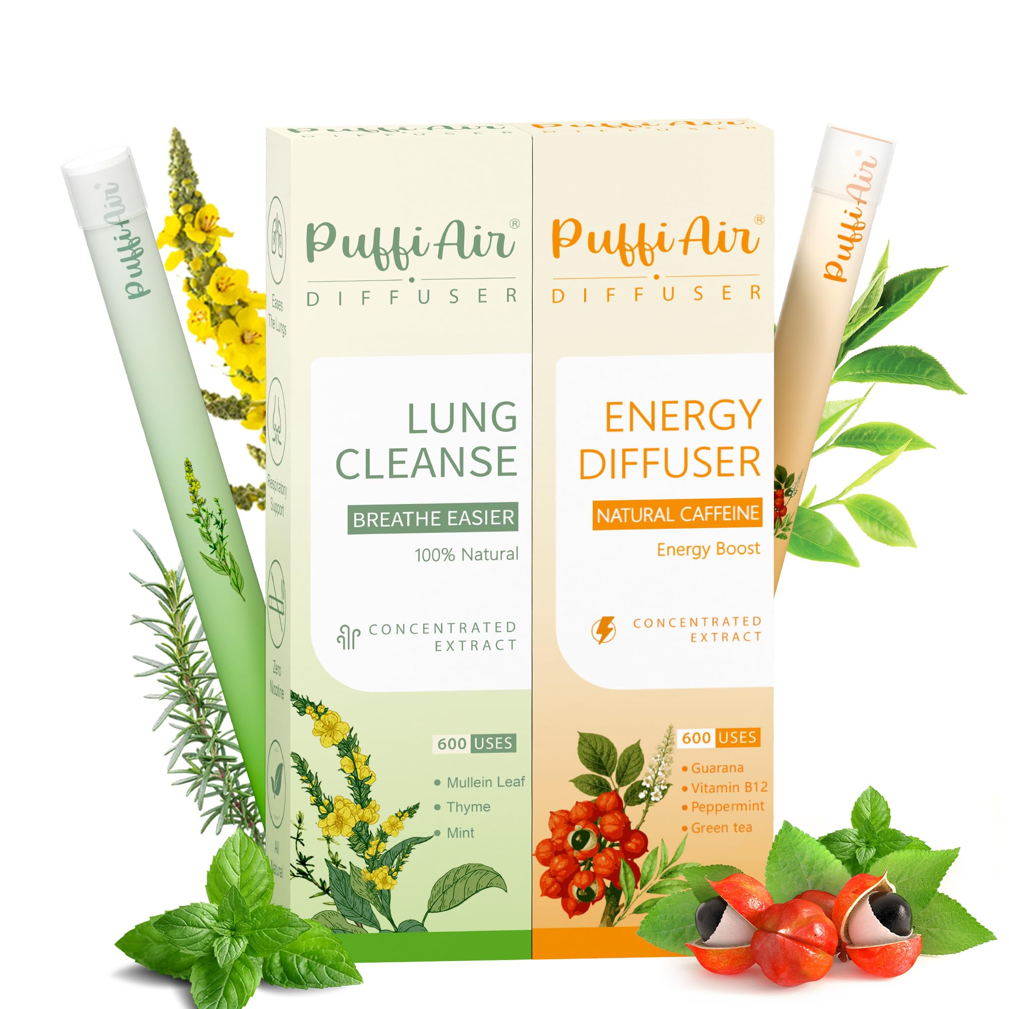 Main image of Herbal Diffuser Bundles with orange and green sticks