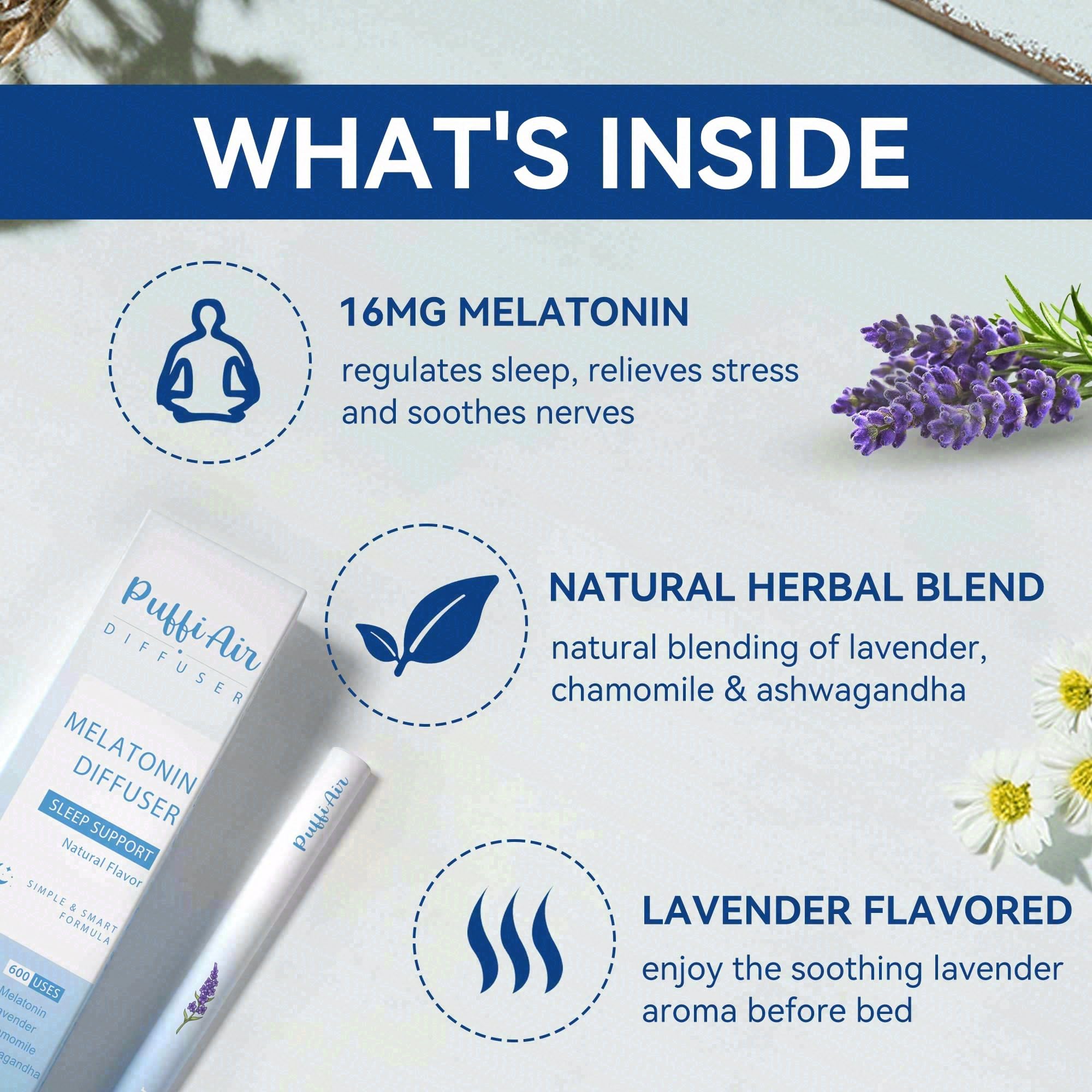 Product packaging for Herbal Diffuser Pen 600 Uses