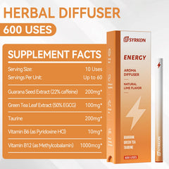 Close-up of Herbal Diffuser Pen with ingredient labels