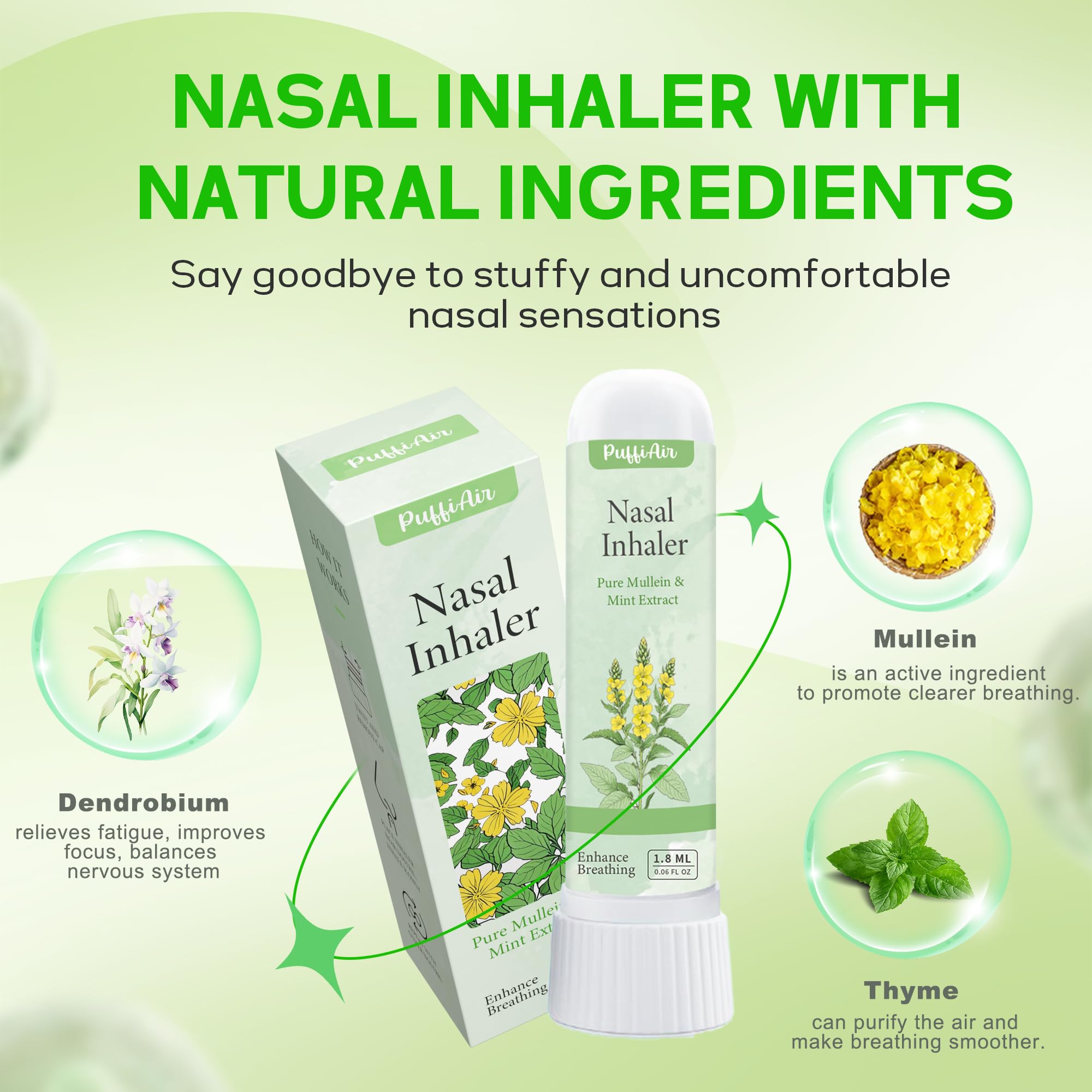 Herbal Diffuser Pen packaging and features