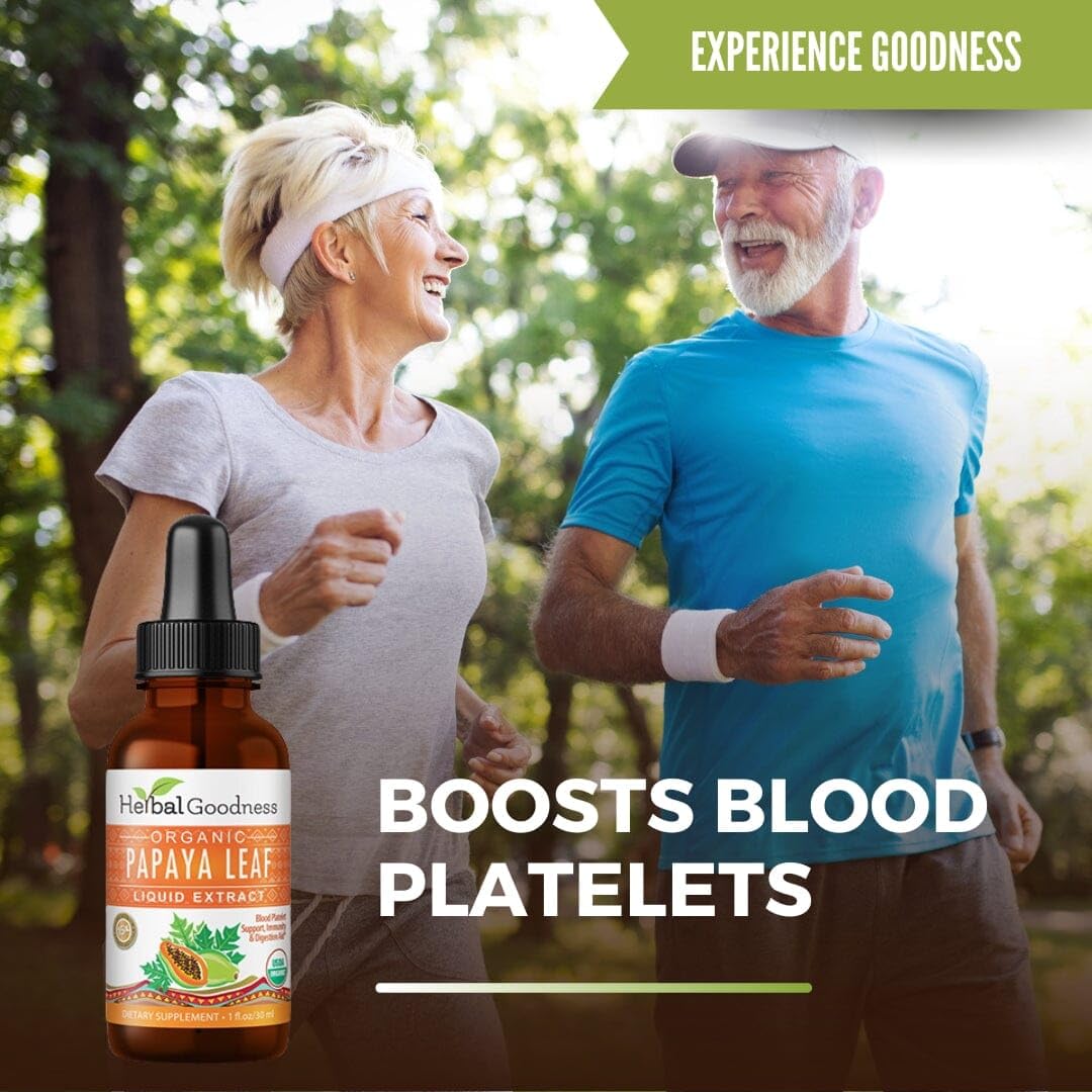 Herbal Goodness Papaya Enzymes Digestive Aid bottle highlighting enzyme-rich liquid