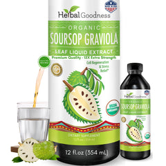 Front view of Herbal Goodness Soursop Drops bottle