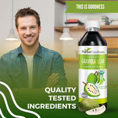 Glycerin based alcohol free formula shown beside bottle for smooth taste