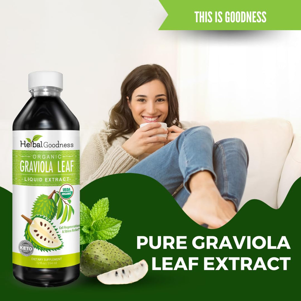 Soursop leaves illustration representing natural herbal origins