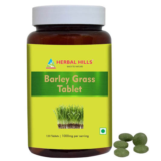 Herbal Hills Barley Grass Tablets 120 Count bottle on shelf