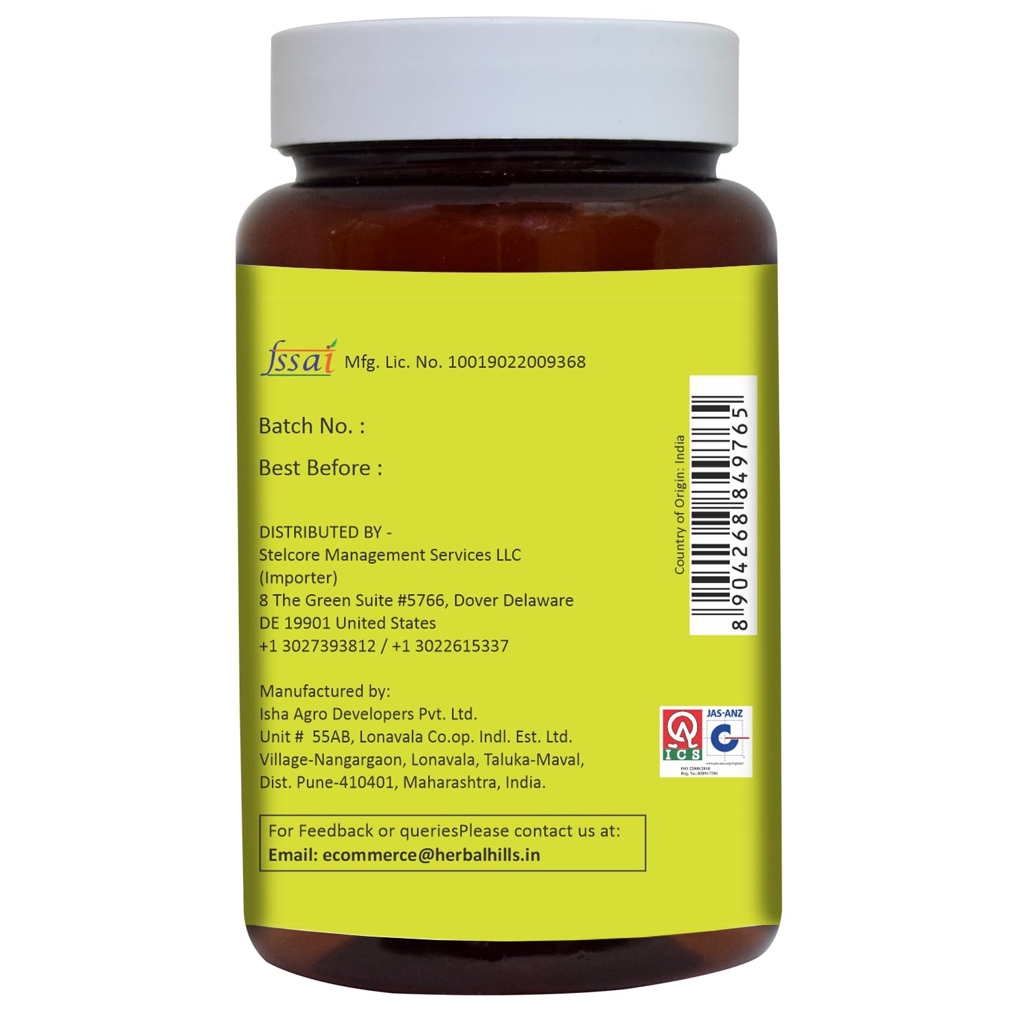 Close-up of Herbal Hills Barley Grass Tablets 120 Count bottle