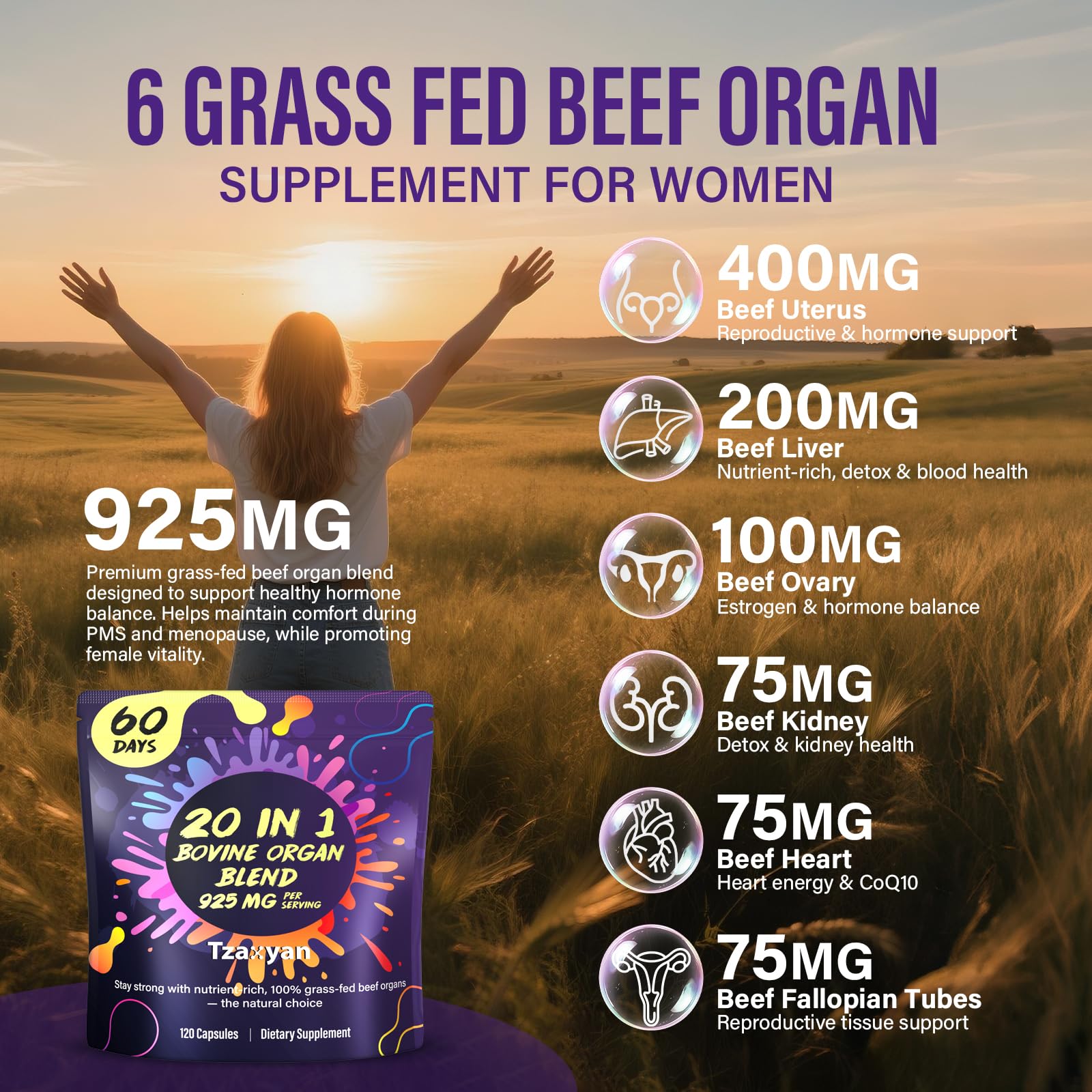 Herbal hormone complex with Maca, DIM, Black Cohosh