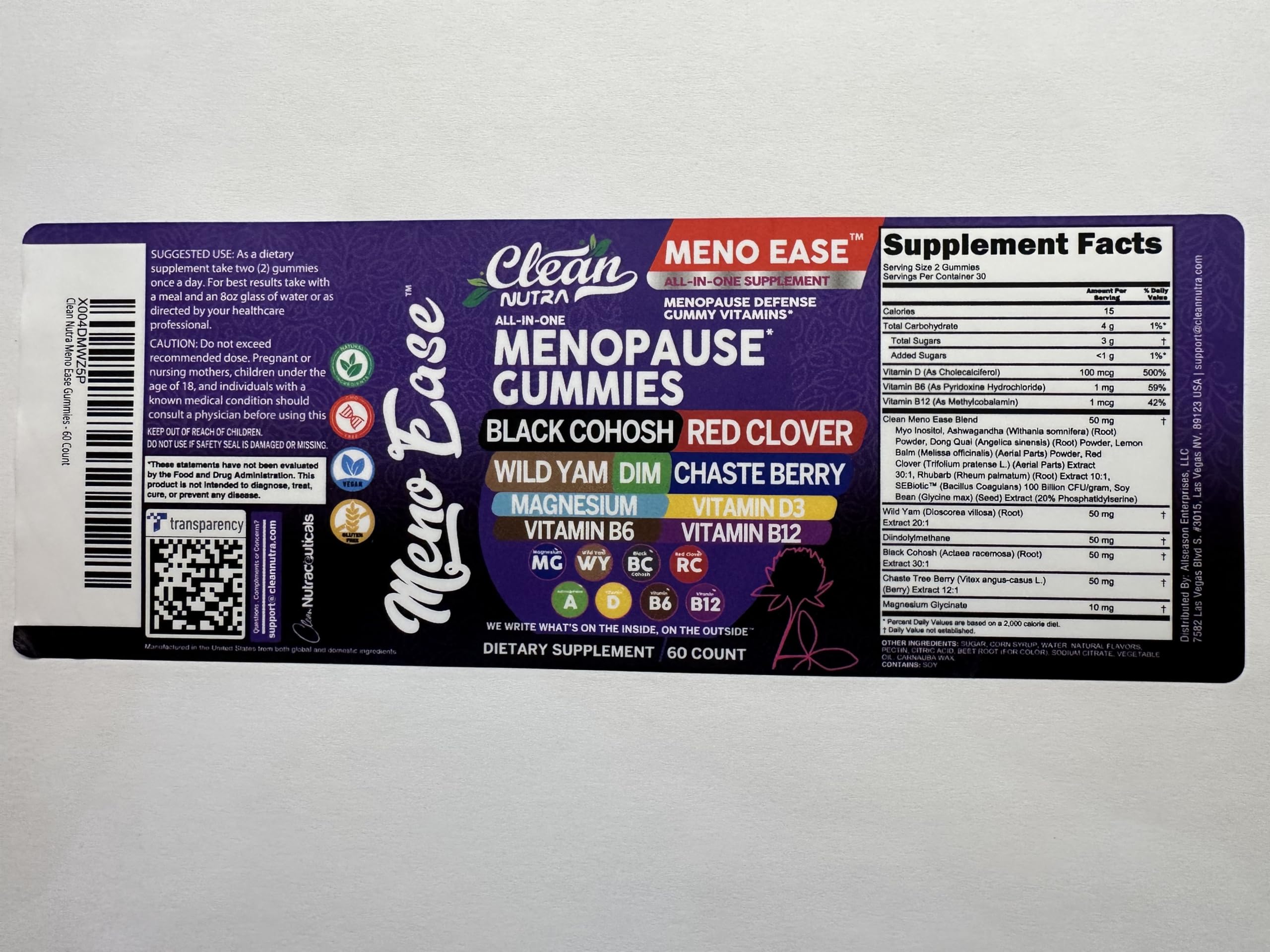 Herbal ingredients for menopause relief and hormone balance