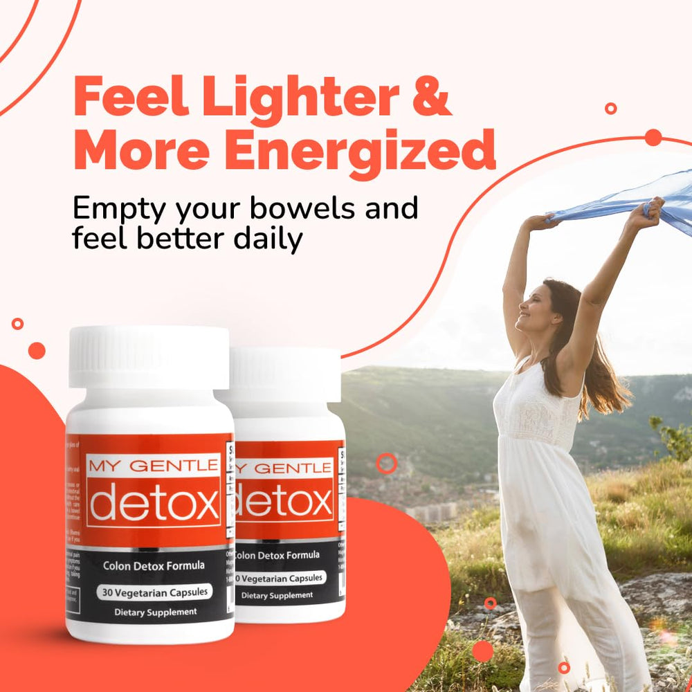 Herbal Nitro My Gentle Detox capsules close-up for easy daily wellness.