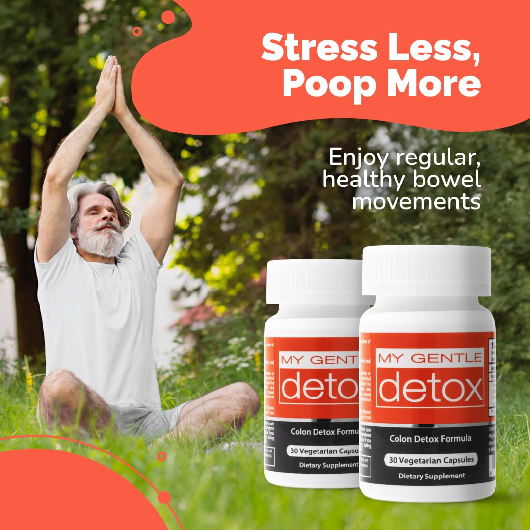 Herbal Nitro My Gentle Detox packaging display highlighting 30-count bottle.