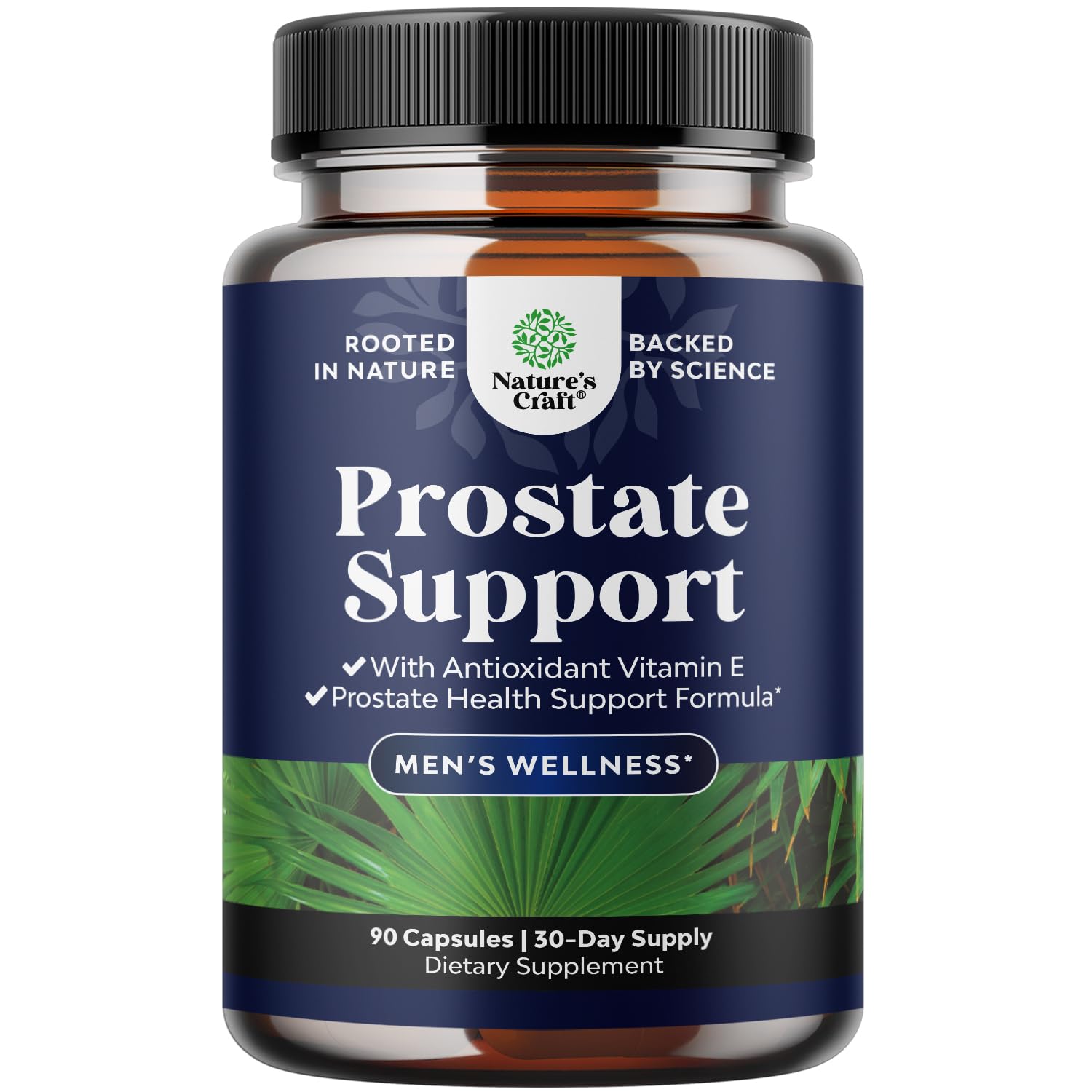 Herbal Prostate Supplement bottle on white background