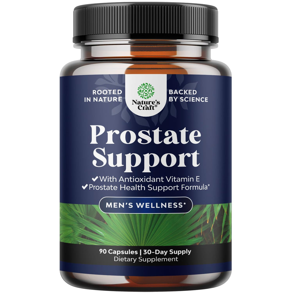 Herbal Prostate Supplement bottle on white background