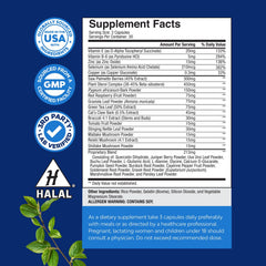 Close-up of label showing Pygeum and Saw Palmetto