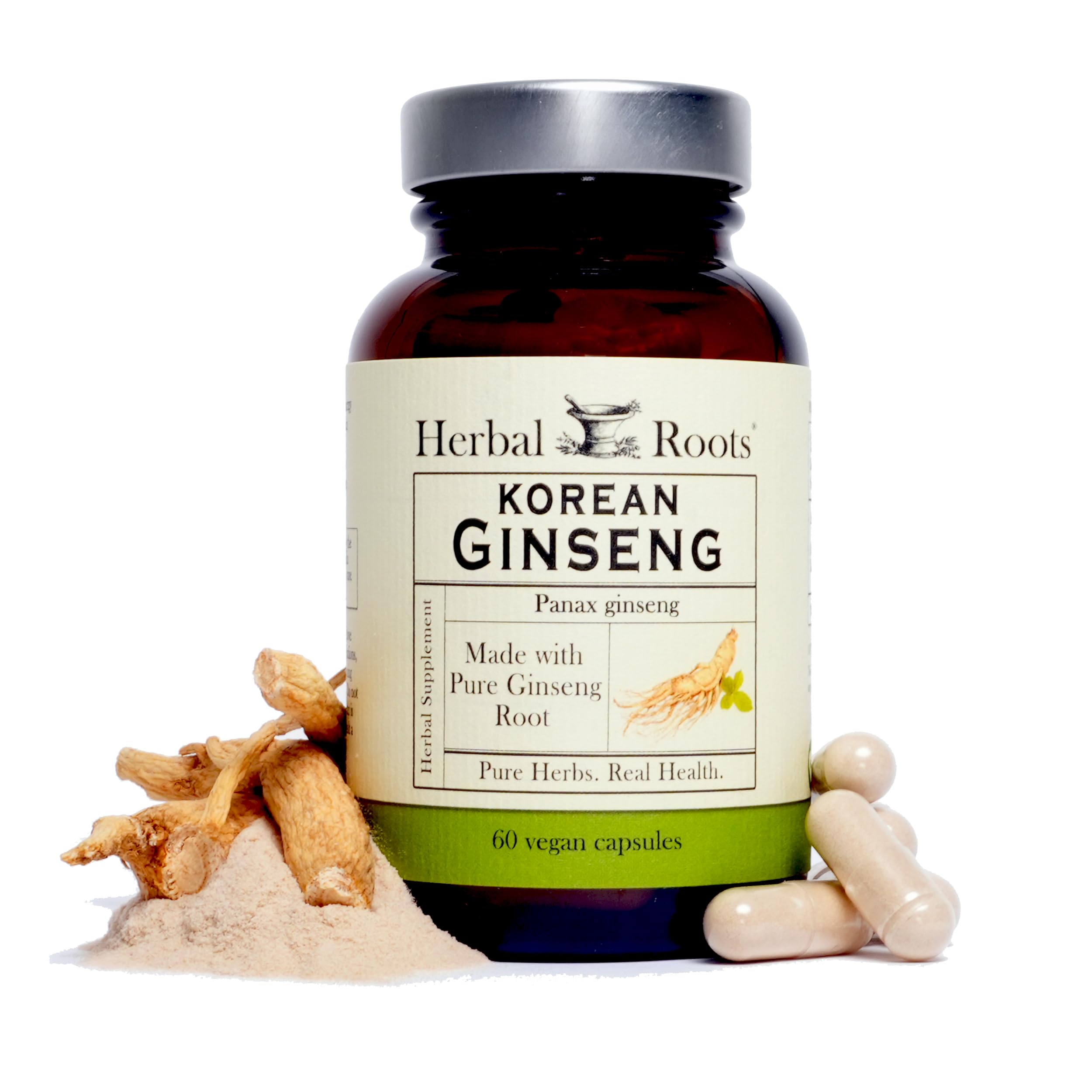 Herbal Roots Panax Ginseng organic Korean ginseng root powder 1000mg - hero image