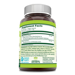 Close-up of veggie capsules for Herbal Secrets Ginkgo Biloba Double Strength