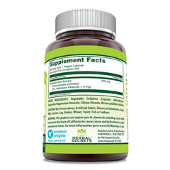 Close-up of Yohimbe Extract 450 mg veggie capsule