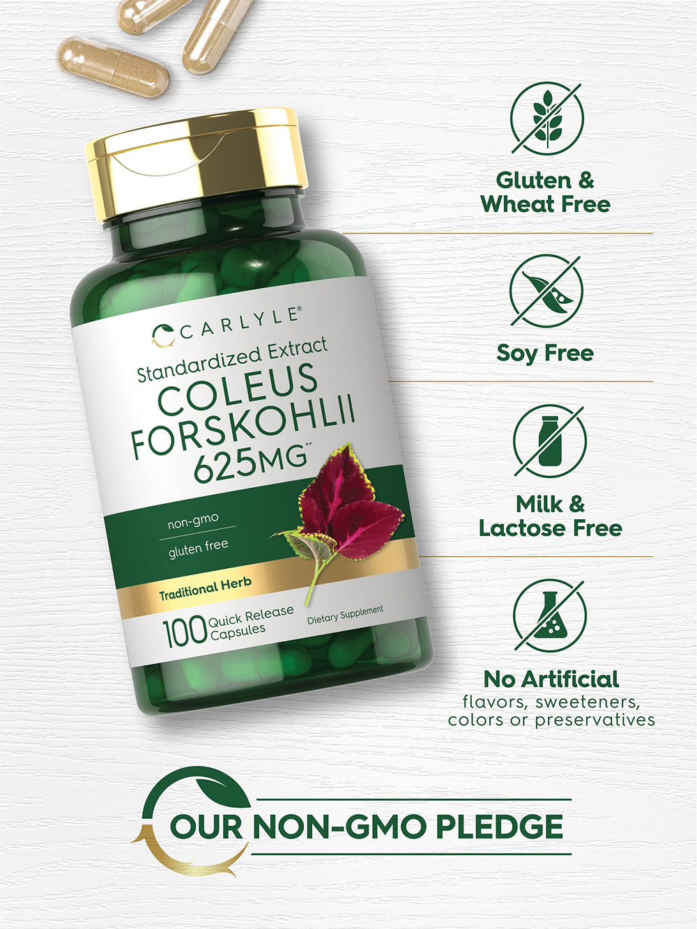 Herbal supplement Coleus Forskohlii 625mg packaging