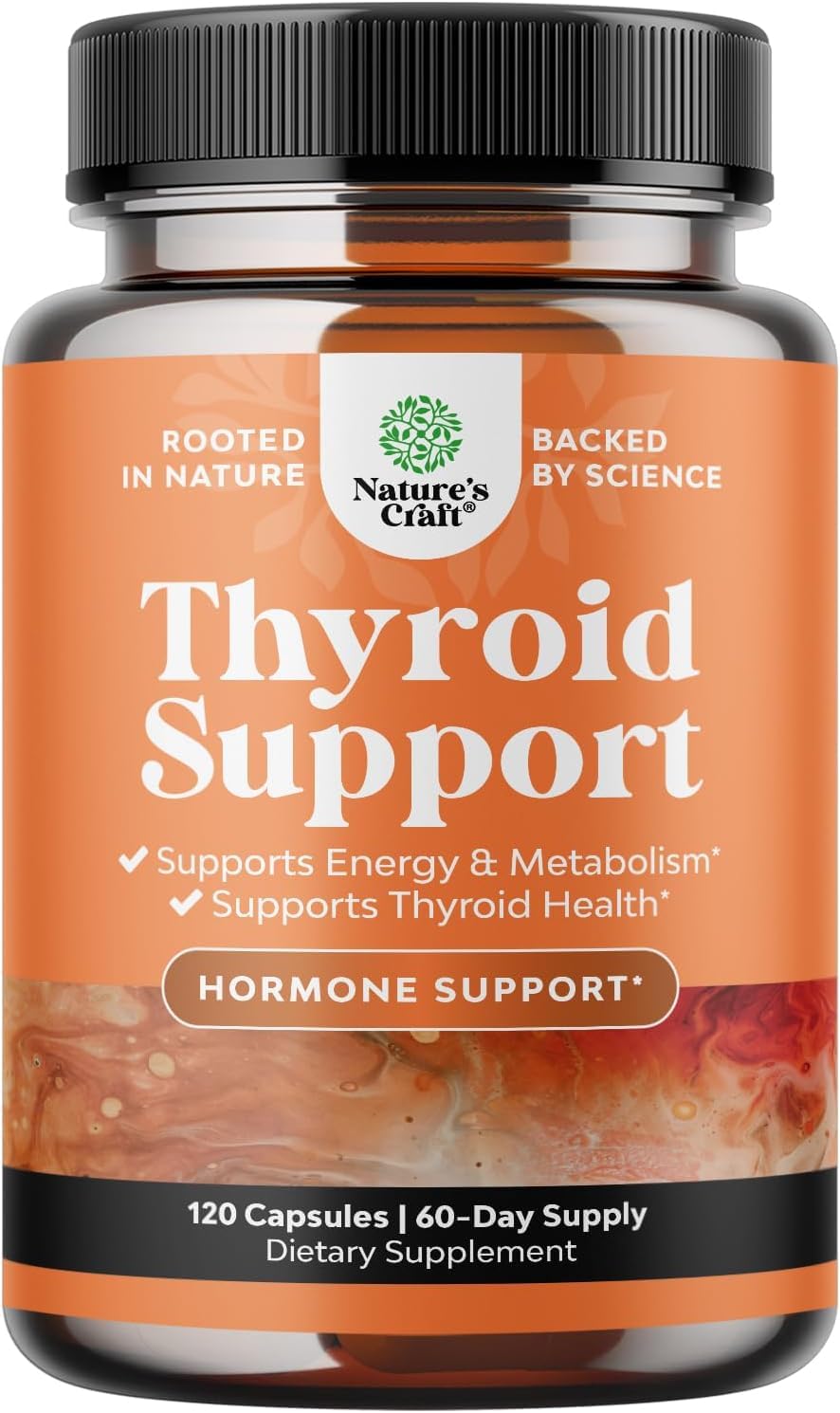 Herbal Thyroid Support Complex bottle with capsules