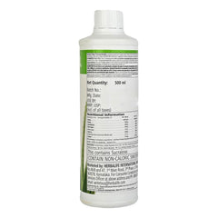 Herbalife Aloe concentrate stored in a fridge, emphasizing freshness after opening.